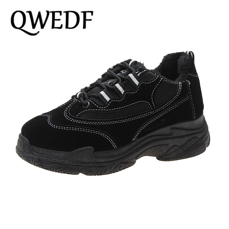 

2019 Warm Women Shoes New Chunky Sneakers For Women White Vulcanize Shoes Casual Fashion Shoes Platform Sneakers X14-45