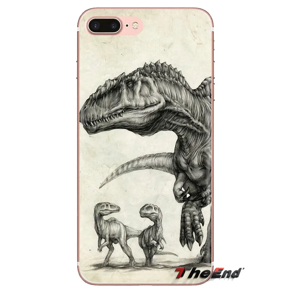 For LG Spirit Motorola Moto X4 E4 E5 G5 G5S G6 Z Z2 Z3 G2 G3 C Play Plus Mini Vector Dinosaur Soft Transparent Shell Covers |