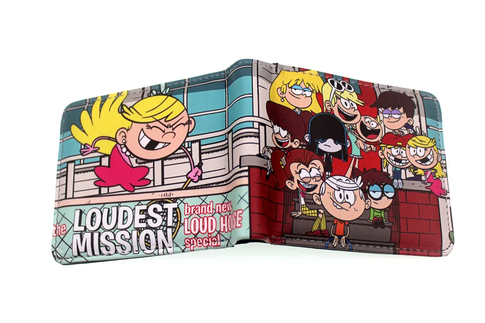 Кошелек из искусственной кожи с рисунком «The Loud House Lincoln» для мальчиков и девочек с карманом на молнии для монет, короткий двойной держатель для карт, кожаный кошелек с принтом