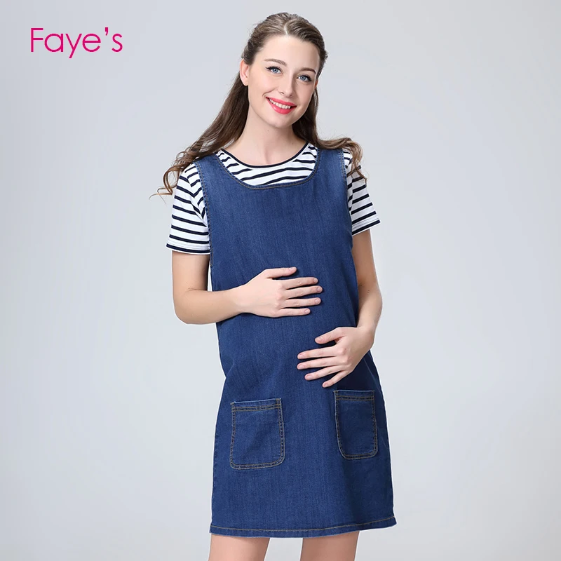 Платья для беременных из денима Одежда беременных|Платья| |