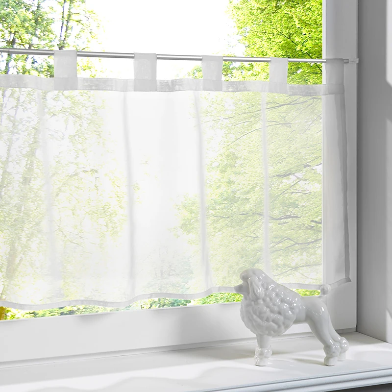 1 шт. однотонные полые полузанавески на окна балдахина кофейная Тюлевая