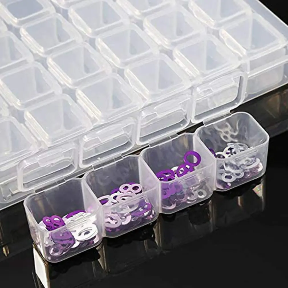 

Diamond Painting Kit 28 Grid Storage Box Embroidery Tools Embroidery Cross Pen Set 28 Grid Storage Box