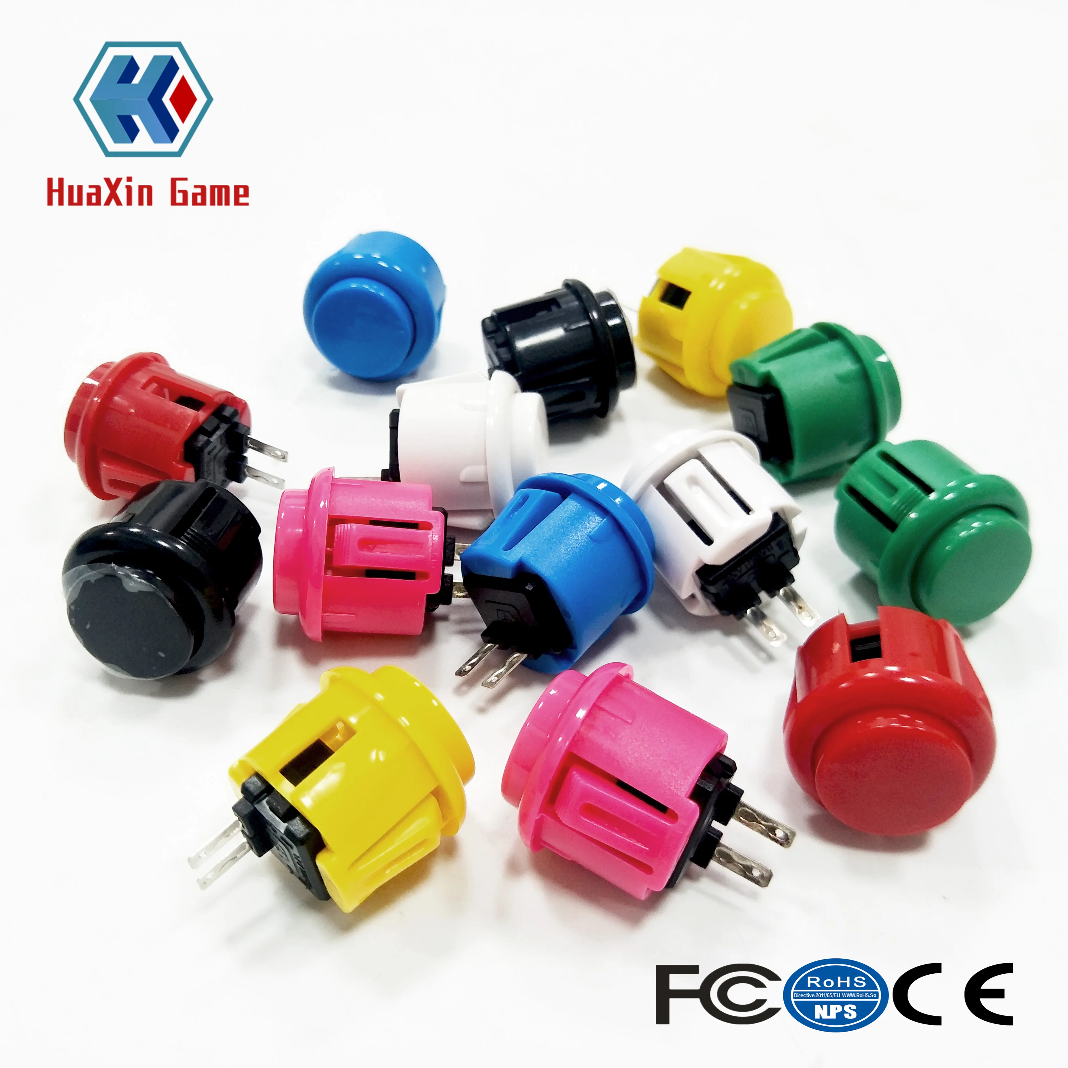 

50PCS 30mm ( 10 free 24mm buttons ) Arcade Push Buttons Switch Perfect Copy And Replace for Sanwa OBSF-30 DIY Fighting Stick PC