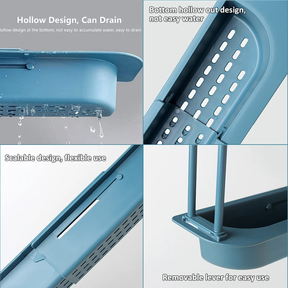 

Home use Kitchen Bathroom Storage Basket Easy to store cleaning utensils with drain holes dry ventilated Holder