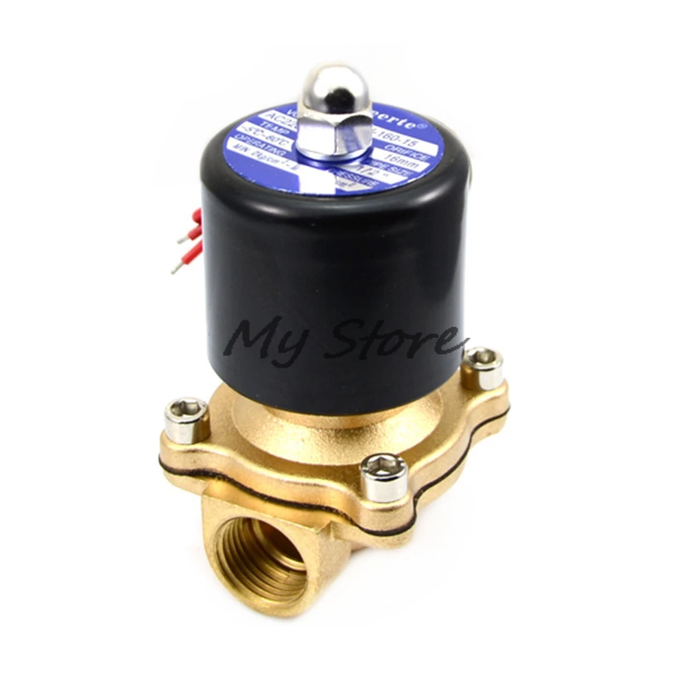 Электрический электромагнитный клапан 2 Вт латунный пневматический для