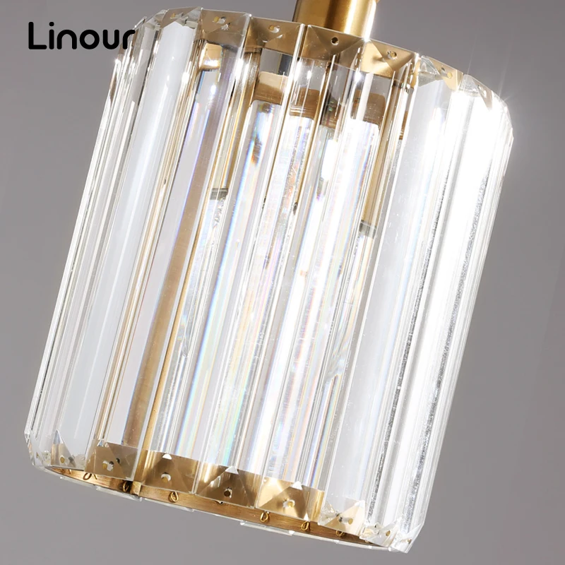 

Modern Crystal Ceiling Lights for Kitchen Corridor Aisle Stair Gold Ceiling Decor Lamp Crystal Strip Shade Home Indoor Lighting