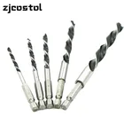 Набор сверл по дереву, с шестигранной рукояткой 14 дюйма, 456810 мм, 5 шт.