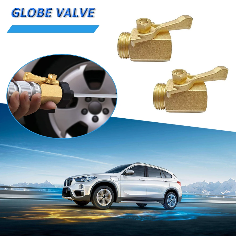 

Flow 3/4 inch Hose Thread Ball Valve 2pcs Heavy Duty Brass Shut off Valve Full Convenient Replace Car Accessories