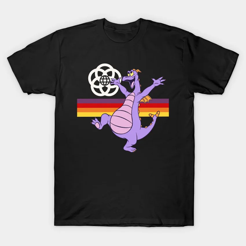 Футболка в стиле ретро 80's Figment at Epcot футболка с изображением героев мультфильма