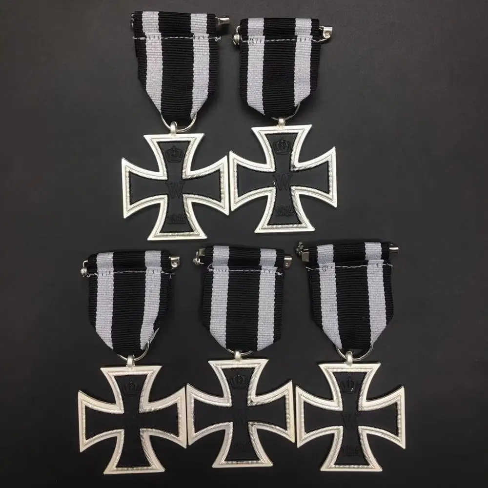 5 шт./лот Германия 1914 Железный крест 2 го класса с лентой мировая война военное