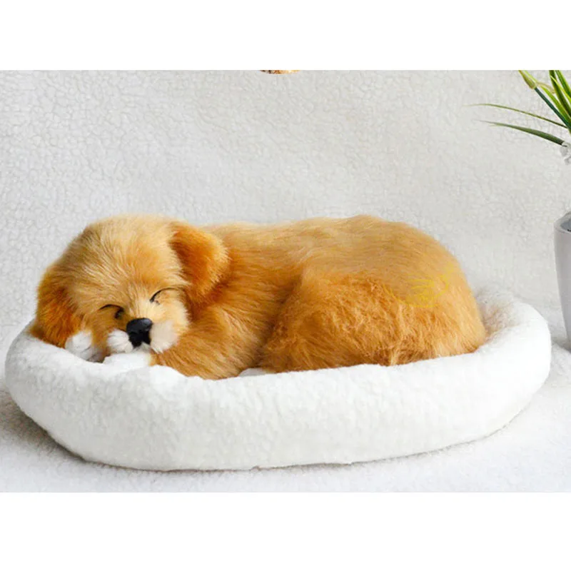 Имитация собаки кукла будет дышать имитация реальной жизни Плюшевые игрушки