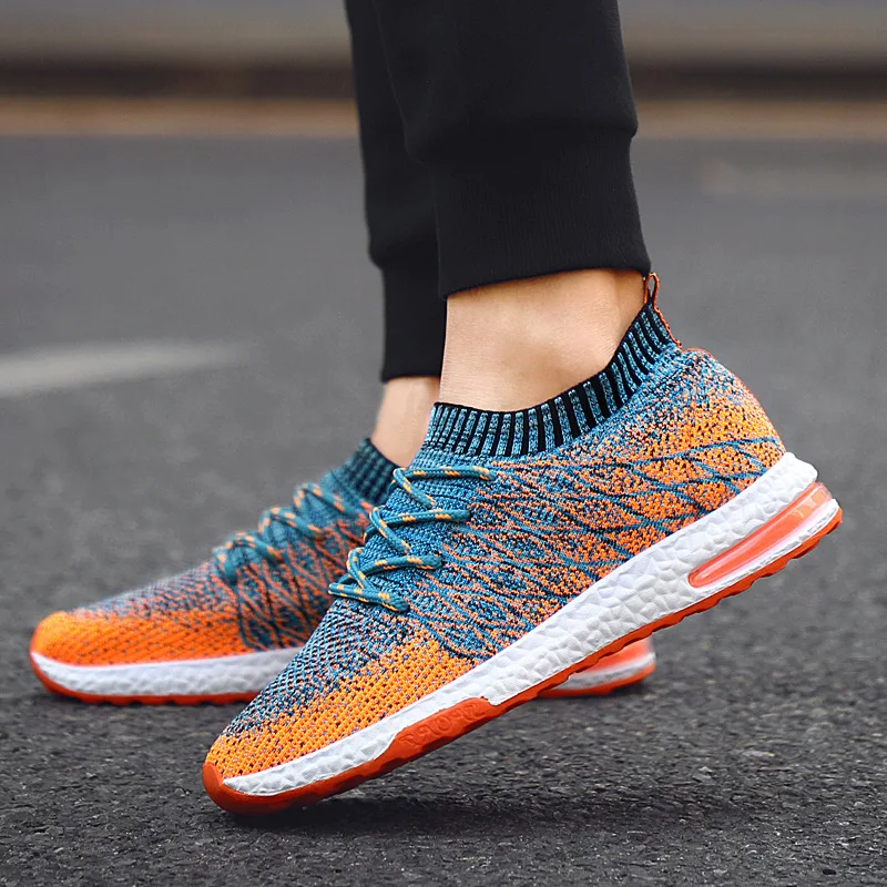 

New Men Sneakers Fashion Sports Shoes Casual Air Cushion Running Shoes Color Mesh Soft Bottom Comfortable Breathable Non-slip