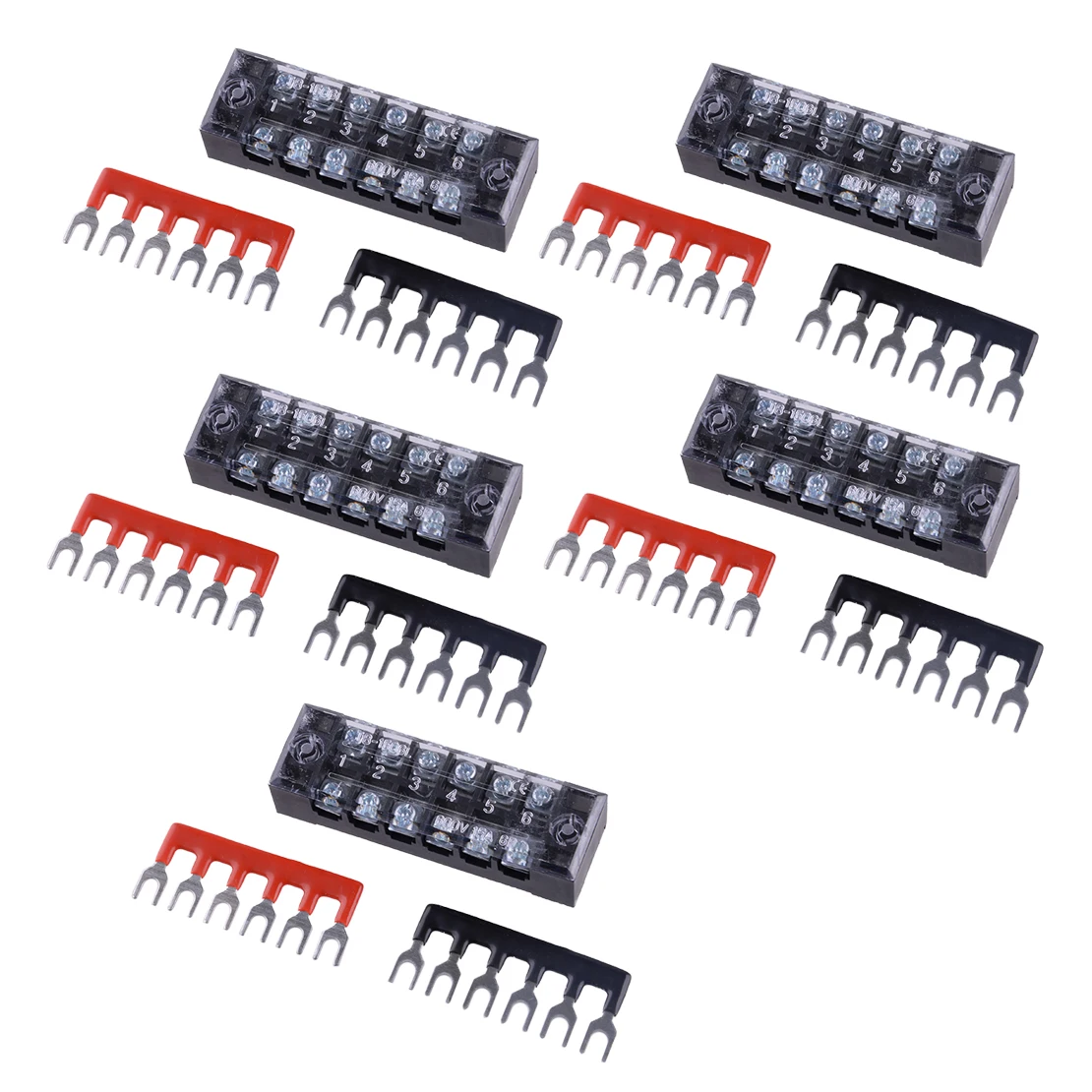 

5 комплектов, автомобильные клеммные колодки, 15 А, 600 В