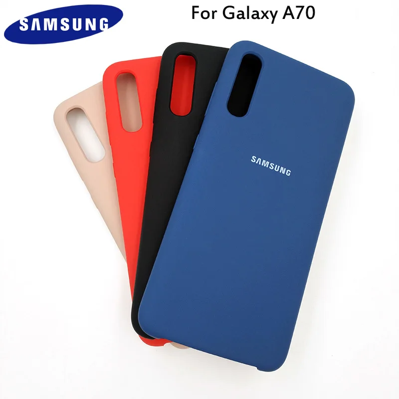 Чехол для Galaxy A70 Оригинальный чехол Samsung из жидкого силикона мягкий на ощупь