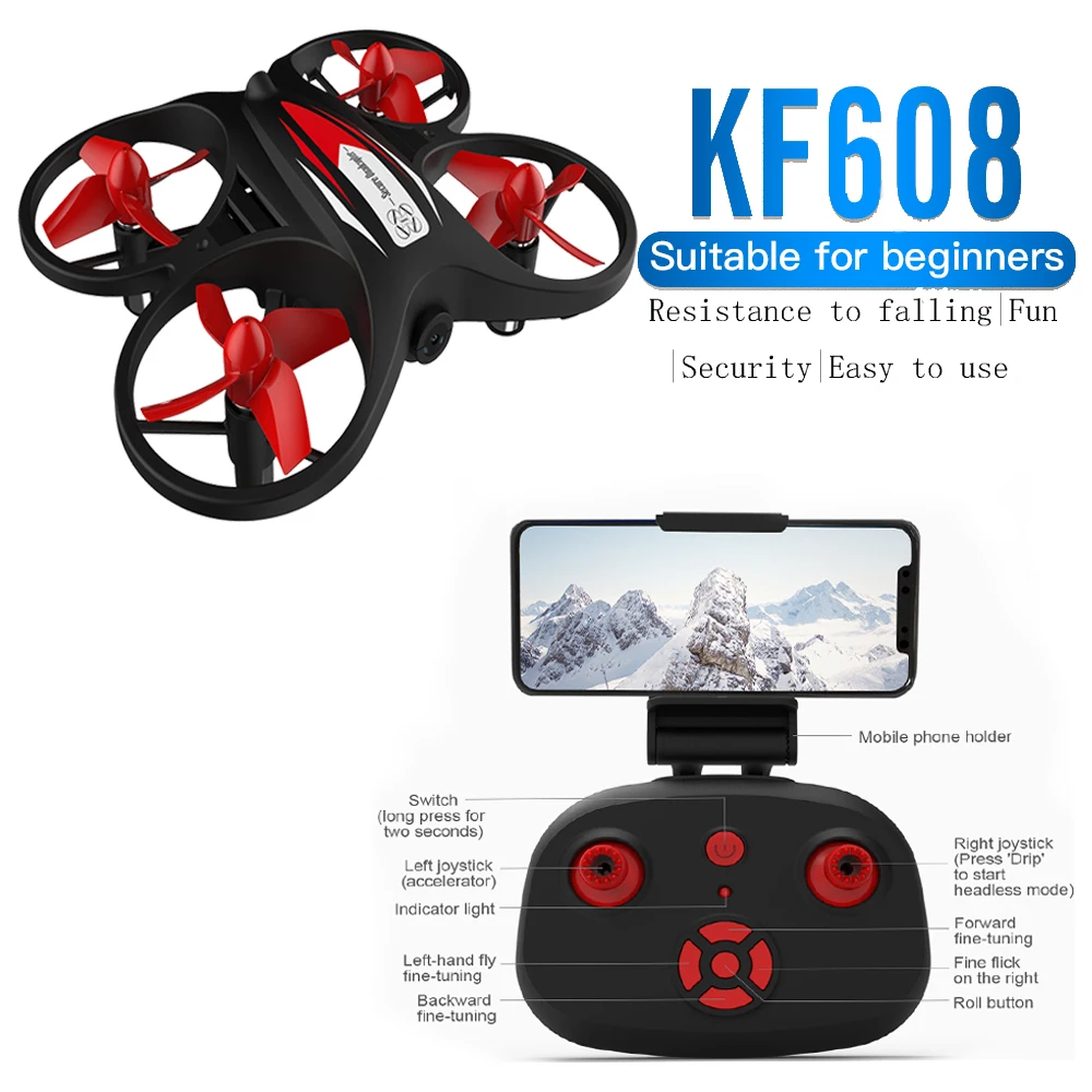 

Квадрокоптер KF608 компактный с HD-камерой и поддержкой Wi-Fi