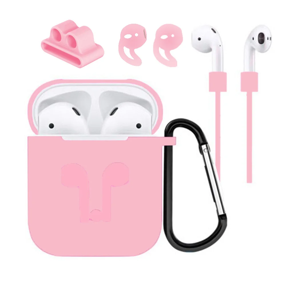 Аксессуары для airpods, силиконовый чехол, чехол для наушников, чехол, анти потеря, ремешок, держатель, наушники, карабин, пряжка, упаковка из 5 штук