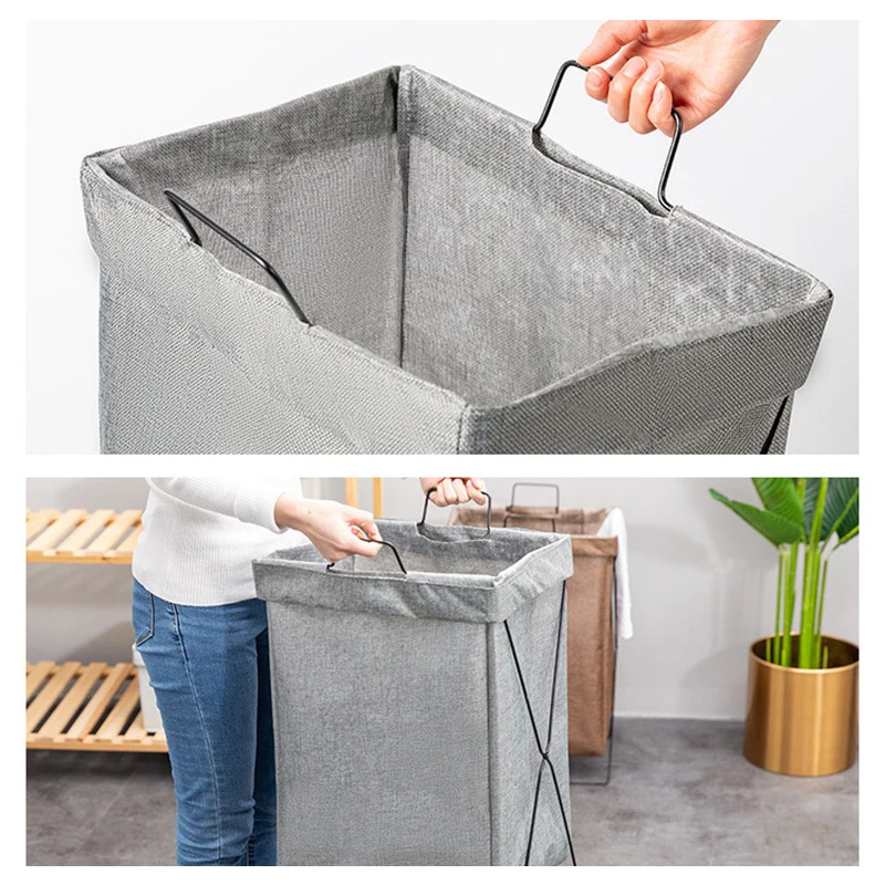 

X-Shape Foldable Dirty Laundry Basket Organizer Collapsible Grid Home Laundry Hamper Sorter Waterproof Laundry Basket Large