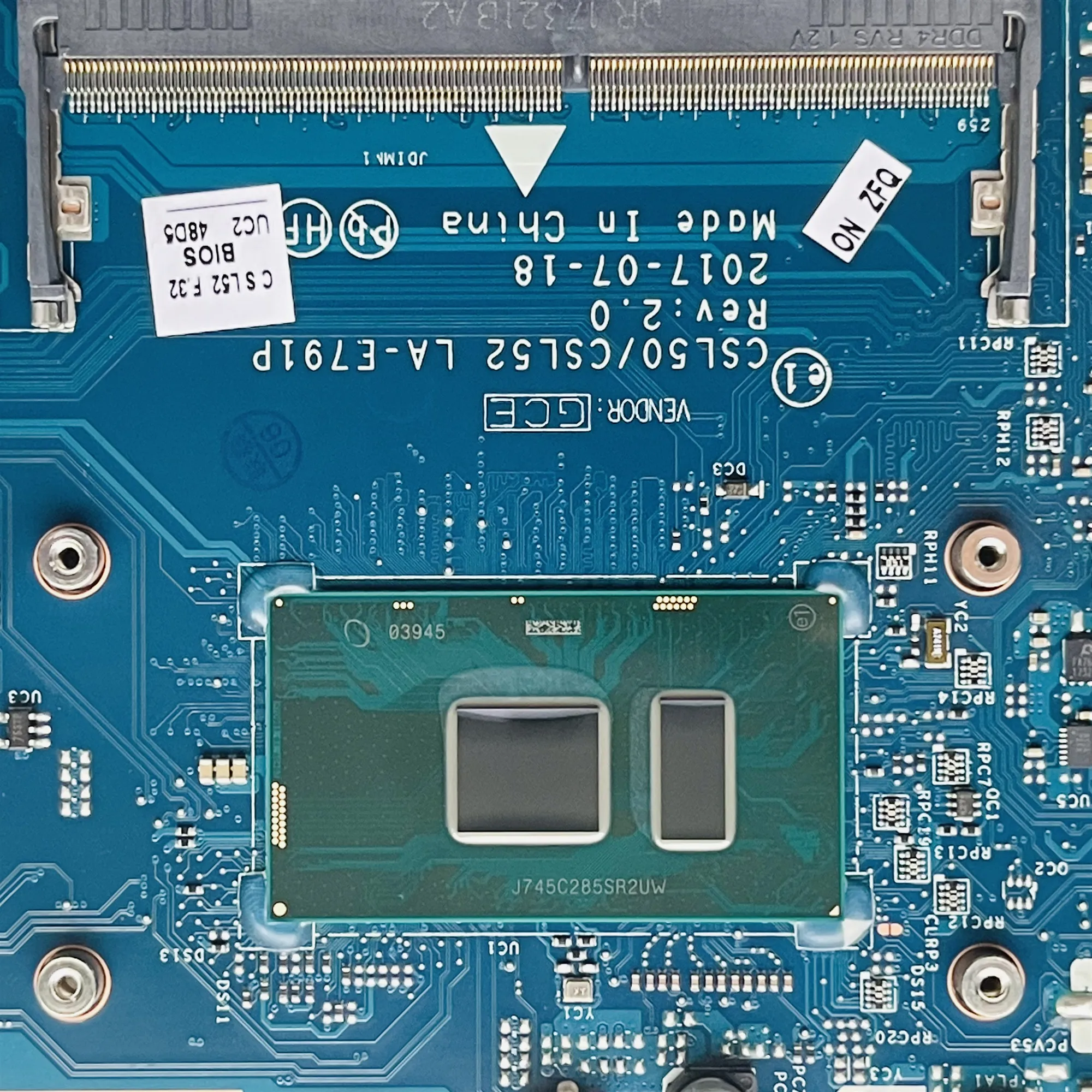 Материнская плата LSC для ноутбука HP 250 G6 CSL50/CSL52 LA-E791P 926250-001 928845-001 с процессором I3-6006U