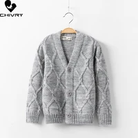 new kids fashion v neck cardigan 2021 autumn winter boys sweater solid knitted jumper sweaters coat children casual cardigans