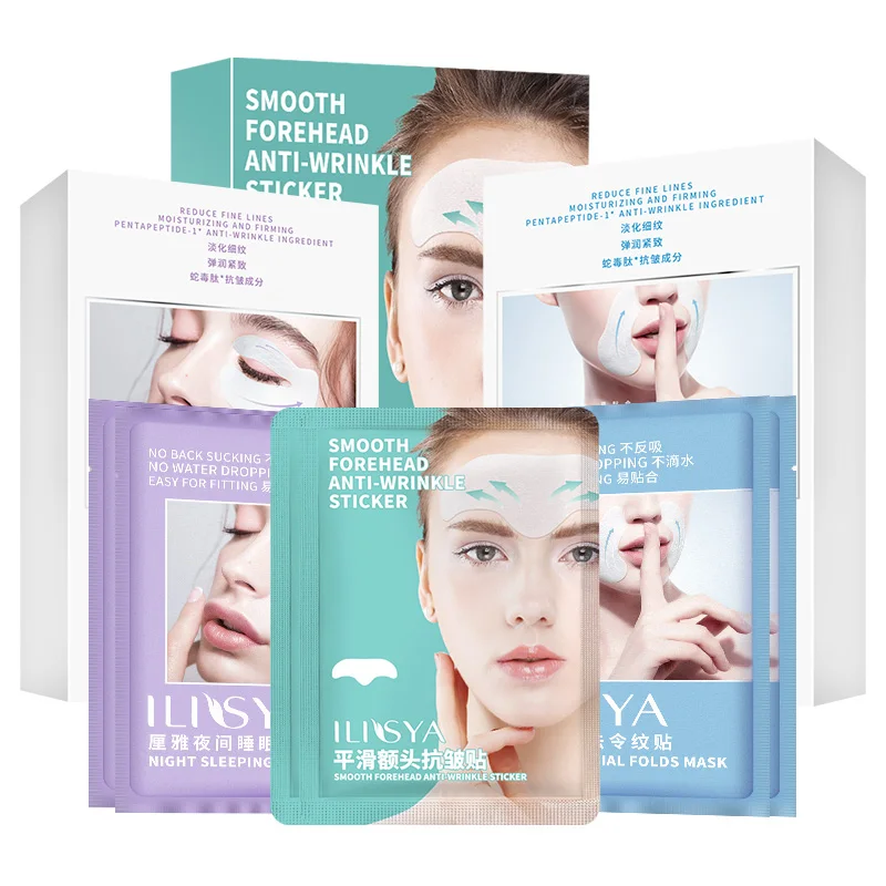 

Ilisya Skincare Setsâ€”10 Pairs Eye Mask, 10 PC Forehead Patch, 10 Pairs Nasolabial Folds Mask, Anti Wrinkles Anti Aging