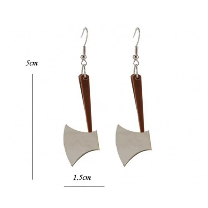 Trendy Creative Gold Hatchet Axe Earrings Gor Women Girl Small Cute Acrylic Fashion Jewelry Accessories Gift | Украшения и