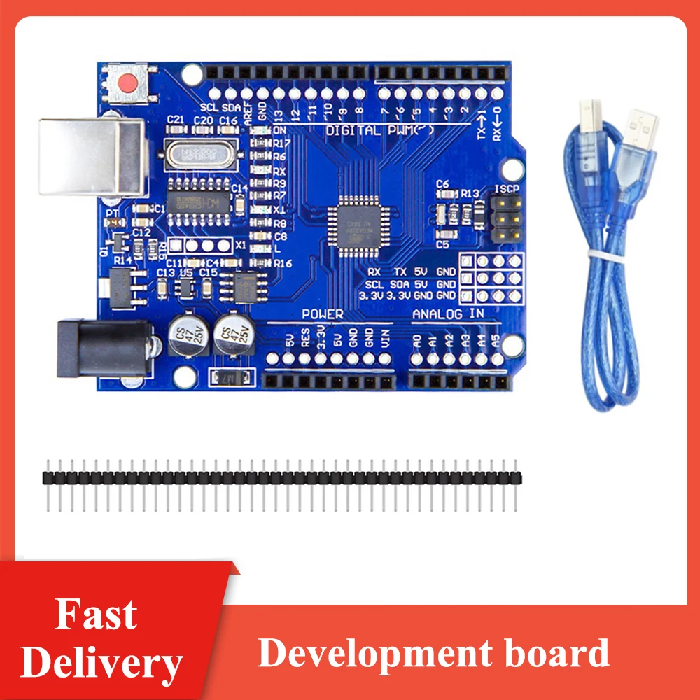 

Development Board Set for UNO R3 for CH340G Chip Upgraded Development Board with USB Cable Support Computer Win 7/ Win 8
