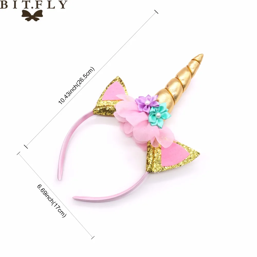

birthday party Princess unicorn Headband cute pink ears decoration head wear kids Fancy Halloween Cosplay Decorative supplies