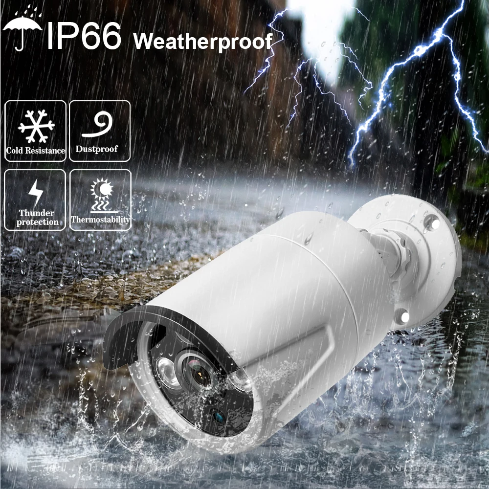 Водонепроницаемая IP камера с сетью для лица 5 мегапикселей RJ45 POE 48 В|Камеры