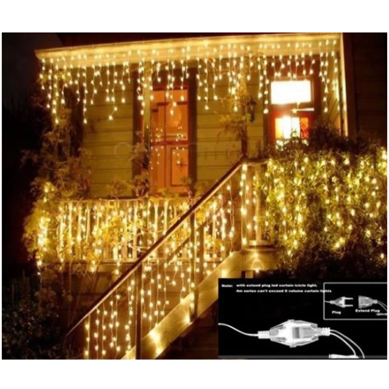 Гирлянда-занавеска в виде сосулек, 3,5 м