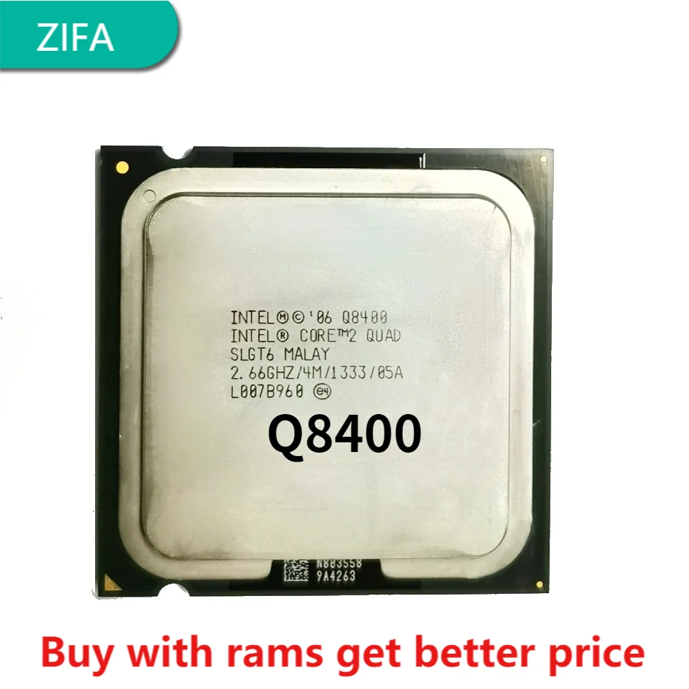 

Intel Core 2 Quad Q8400 Processor 2.66GHz 95W LGA 775 4MB Cache FSB 1333 Desktop LGA775 CPU tested 100% working