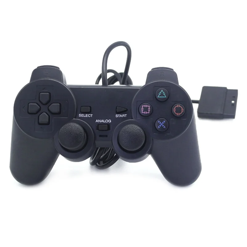 

Black Double Vibration Wired Joystick Gamepad Game Controller For PS2 Game Controller