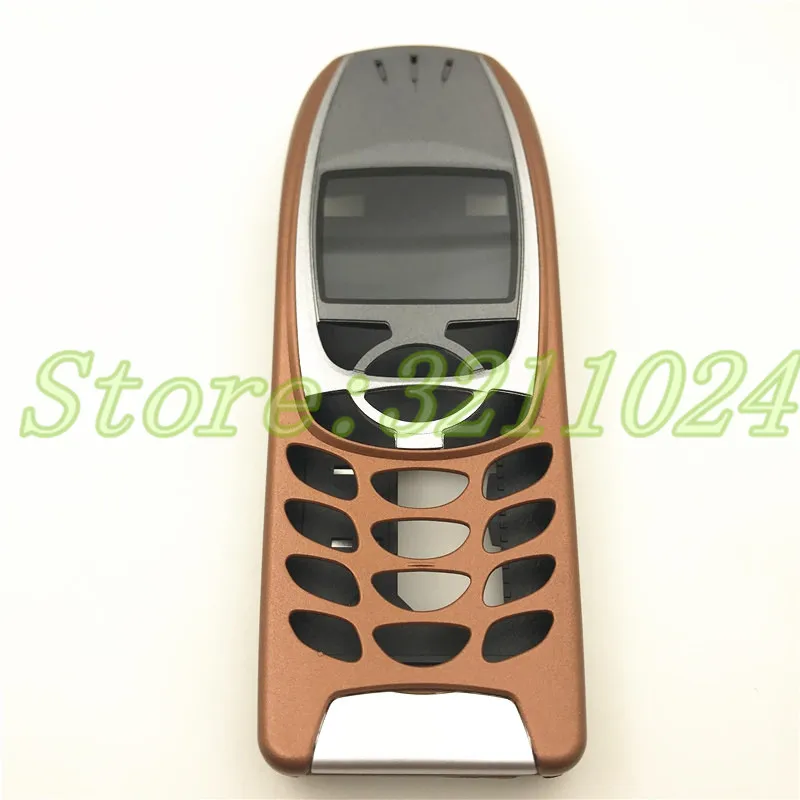 Brown Для Nokia 6310i чехол Корпус 6310 батарея Дверь средняя рамка Передняя рамка Замена части(без клавиатуры)+ логотип - Цвет: Brown