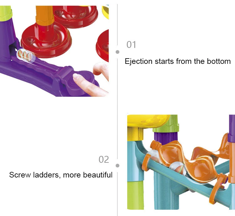 113 шт. Marble Run строительные блоки 3D лабиринт с шариком гоночный трек игрушка рулон