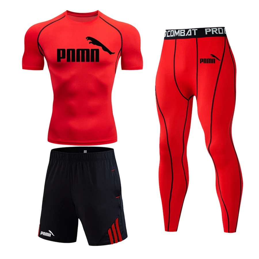 

2021 Quick-Drying Brand Men Compression Fitness T-Shirt Sports Shirt Bodybuilding Tights Gym Running Outdoor Cycling Clothes