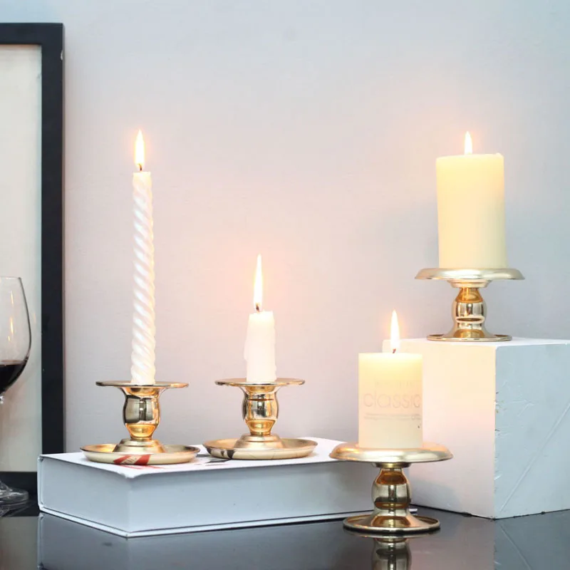 6 шт./партия металлический подсвечник декоративный для дома геометрический Свеча