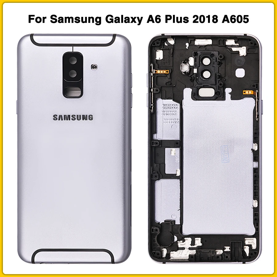 Новый чехол A6 + Корпус для Samsung Galaxy Plus 2018 A605 задняя крышка батареи с