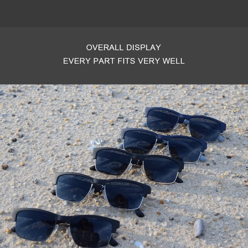저렴한 안티 블루 라이트 스포츠 무선 스테레오 스마트 블루투스 안경 이어폰, 색상: K2 선글라스 블루 실버
