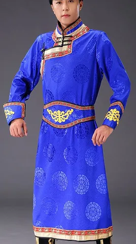 Традиционный костюм Монголии для мужчин, сценическая одежда, этнический наряд, праздничная одежда, китайский национальный танец