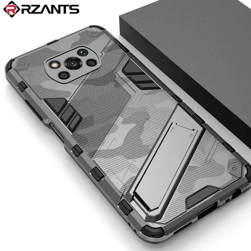 

Rzants For Xiaomi POCO X3 NFC POCO X3 PRO Case Built in Stand Strong Shockproof Bracket Hard Phone Cover Shell