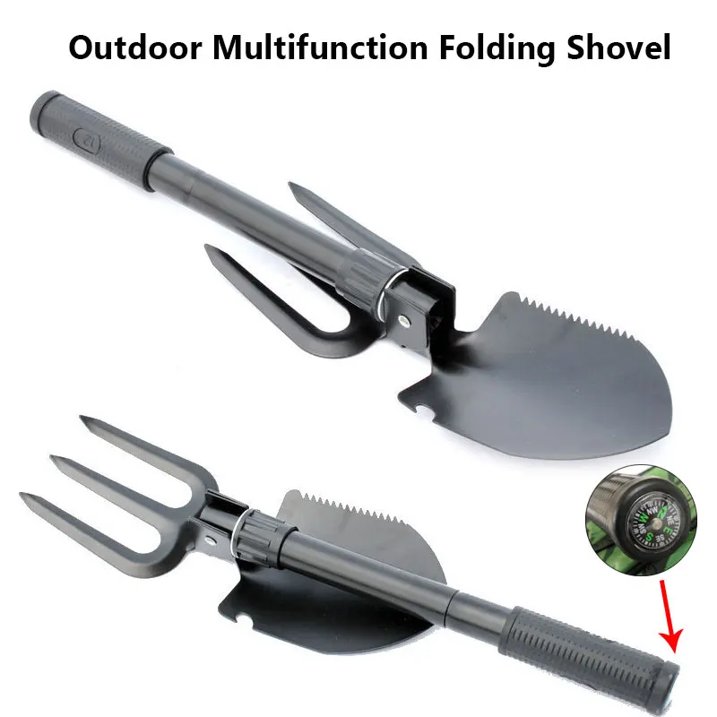 

Portable Multifunction Folding Shovel Stainless Steel Survival Spade Trowel Garden Camping Outdoor Tool Garden Tools Dropship