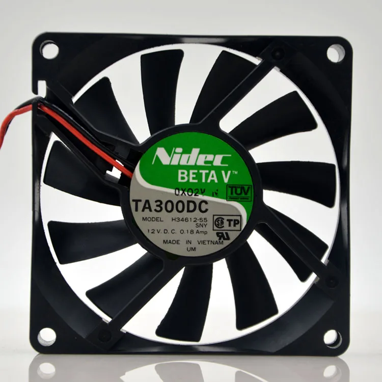 H34612 55 Original Nidec TA300DC 8015 80X15mm DC 12V 0.18A 8CM охлаждающий вентилятор|Кулеры и системы