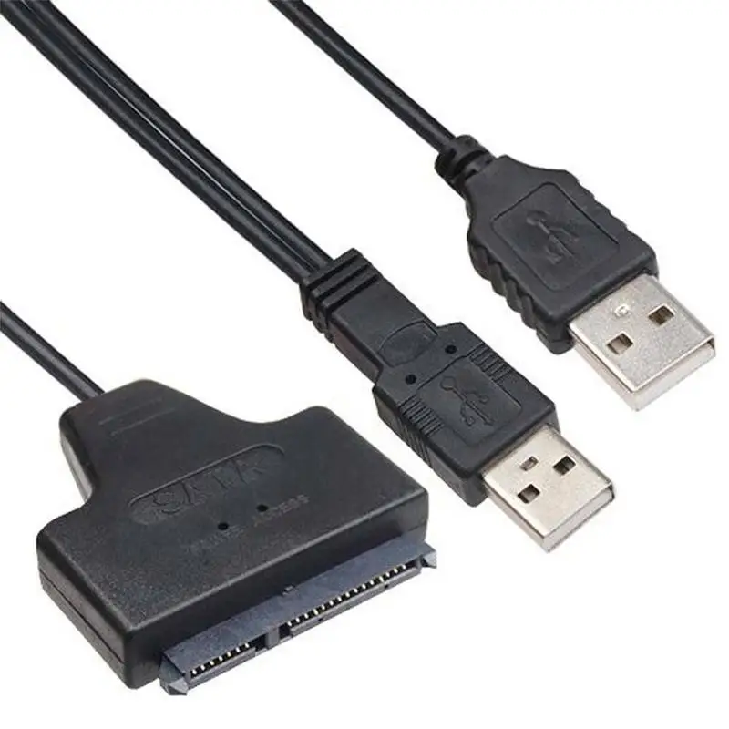 

USB 2.0 to 2.5inch HDD 7 15pin SATA Hard Drive Cable For SATA SSD Adapter J8L4