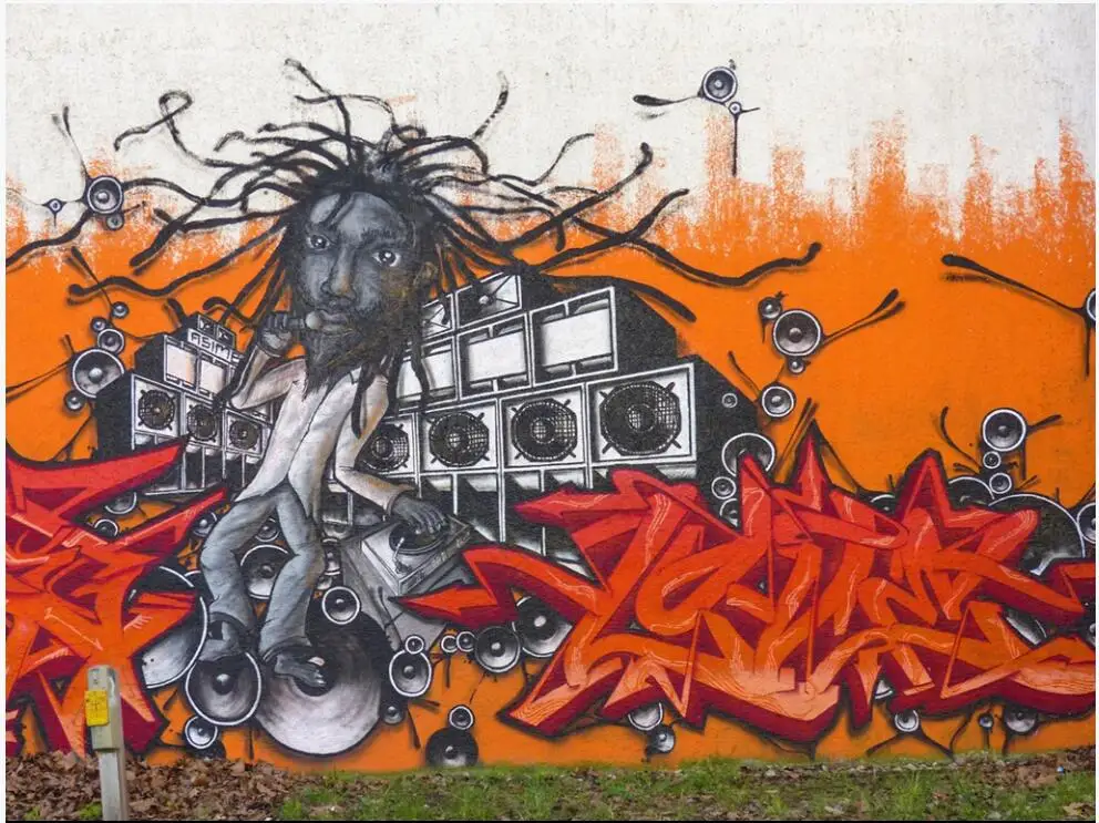 

Пользовательские фото росписи 3d обои трендовые ручная роспись Улица граффити кирпичная стена бар декор гостиной обои для стен 3 d