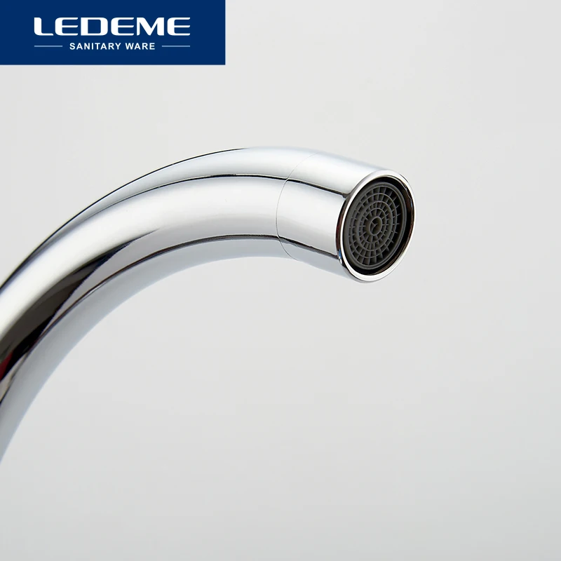 LEDEME Faucet L5953-2 Смеситель для кухни с гайкой Латунь Цвет: Хром | Обустройство дома