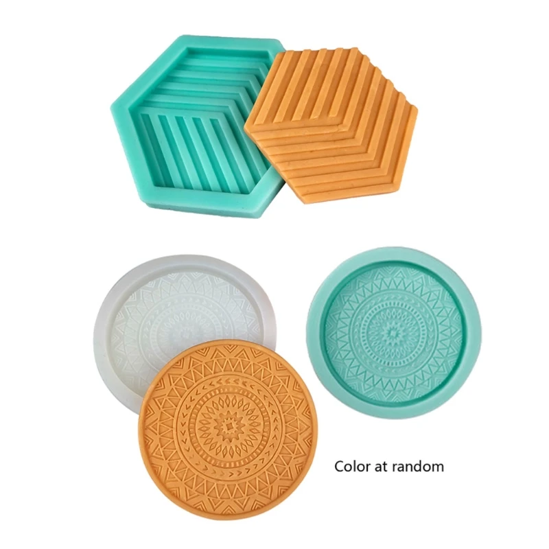 

DIY Round Coaster Silicone Molds Tea Mat Coaster Molds for Resin Casting Mold