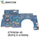 NOKOTION для HP OMEN 17-W 17-T 17-W151NR, материнская плата ноутбука GTX965M 4G I7-6700HQ, DAG37AMB8D0 862259-601, 862259-501, 862259-001
