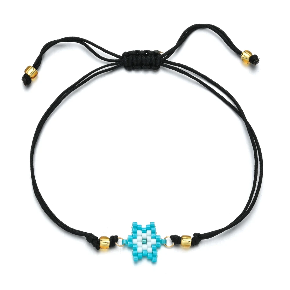 A22 Diy тканая веревка Miyuki браслет из бисера Boho Санта Клаус браслет с лосем простой ручной работы браслет дружбы для женщин Подарки - Окраска металла: A22
