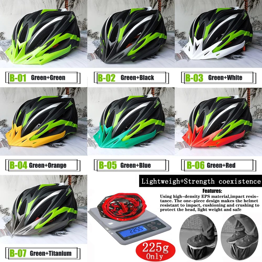 

CYCABEL Bicycle Cycling Helmet Ultralight EPS +PC Cover MTB Road Bike Helmet Sunglasses sleeve Cycling Helmet Cycling Safely Cap