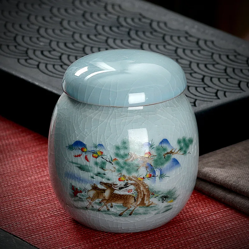 Керамический чайный горшок маленький герметичный контейнер для хранения чая