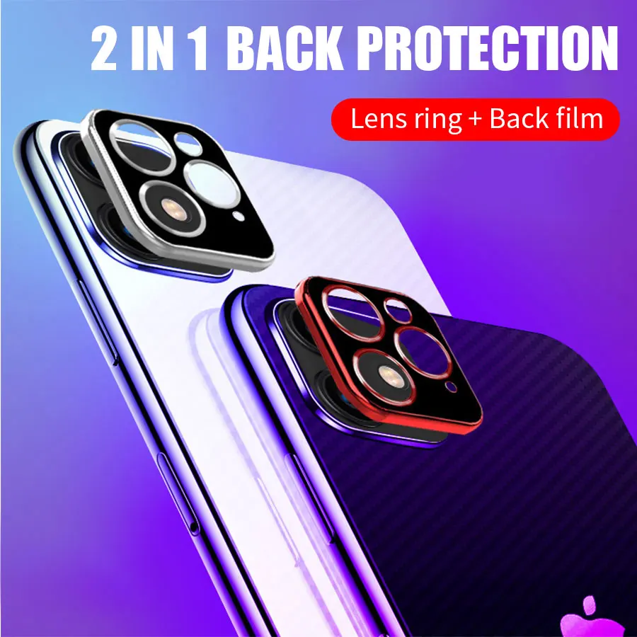 Титановое кольцо для камеры 2 в 1 защитный чехол iPhone 11 Pro Max XS XR X 7 8 Plus + Защитная